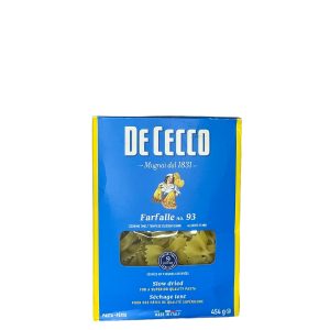 PASTA FARFALLE DE SEMOLA 1/454 GR DE CECCO